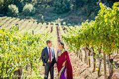 Indian couple looking at each other in the Vineyard. Indian couple looking at each other in the Vineyard.