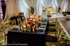 Indian wedding black and golden table decoration. Indian wedding black and golden table decoration.