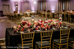 Indian wedding reception rectangle table roses centerpiece decor. Indian wedding reception rectangle table roses centerpiece decor.