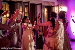 Maharani and her bridesmaids dancing during the reception. Maharani and her bridesmaids dancing during the reception.