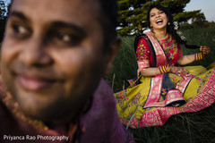 Indian bride's lengha design details. Indian bride's lengha design details.