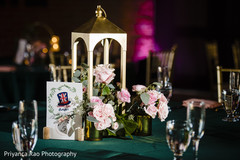 Indian wedding reception decor details. Indian wedding reception decor details.