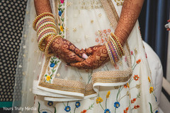 Maharani showing her white lengha, jewelry and henna stained hands Maharani showing her white lengha, jewelry and henna stained hands