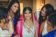Maharani sharing a moment with her bridesmaids Maharani sharing a moment with her bridesmaids