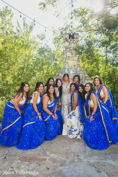 Maharani and her bridesmaids posing at the yard Maharani and her bridesmaids posing at the yard