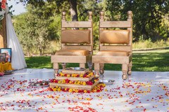A close up to the stage ready for the ceremony A close up to the stage ready for the ceremony