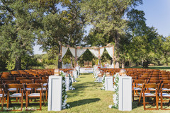 The wedding area decorated and ready The wedding area decorated and ready