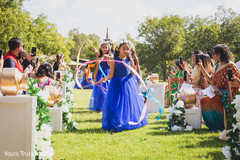 Indian girls in blue walking down the aisle Indian girls in blue walking down the aisle