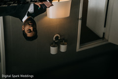 A capture of the Indian groom's reflection A capture of the Indian groom's reflection