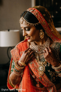 Maharani wearing her wedding lengha and jewelry Maharani wearing her wedding lengha and jewelry