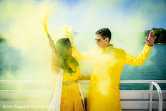 Indian couple in the middle of yellow cloud. Indian couple in the middle of yellow cloud.