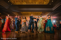 Special guests performing a choreography during the reception. Special guests performing a choreography during the reception.