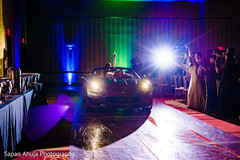 Indian couple arriving in the Ferrari. Indian couple arriving in the Ferrari.