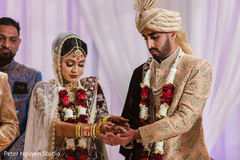 Indian bride and groom ready to light the sacred fire. Indian bride and groom ready to light the sacred fire.