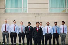 Indian groom posing with Groomsmen. Indian groom posing with Groomsmen.