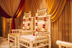 Chairs ready for the Indian wedding couple. Chairs ready for the Indian wedding couple.