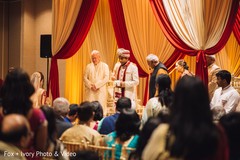 Indian groom waiting for the Maharani at the aisle. Indian groom waiting for the Maharani at the aisle.