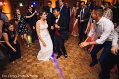 Indian bride and groom on the dance floor. Indian bride and groom on the dance floor.