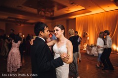 Indian groom and Maharani dancing during the reception. Indian groom and Maharani dancing during the reception.