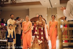 Indian bride making her grand entrance to the ceremony. Indian bride making her grand entrance to the ceremony.