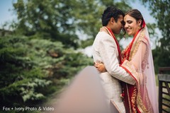Indian bride and groom hugging outdoors. Indian bride and groom hugging outdoors.