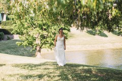 Indian bride wearing the white bridal gown. Indian bride wearing the white bridal gown.