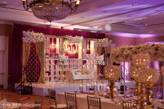 Overview of the Indian wedding venue decor. Overview of the Indian wedding venue decor.
