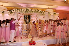 Indian wedding decor details of the ceremony. Indian wedding decor details of the ceremony.