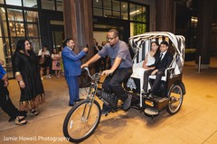 Indian couple on bike carriage. Indian couple on bike carriage.