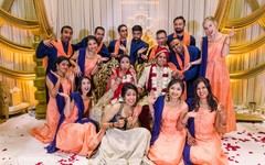 Indian groomsmen and bridesmaids after the ceremony. Indian groomsmen and bridesmaids after the ceremony.
