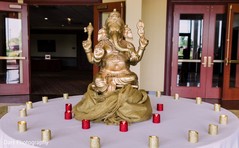 Hindu wedding entrance altar. Hindu wedding entrance altar.
