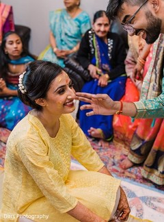 Indian bride at her haldi ceremony. Indian bride at her haldi ceremony.