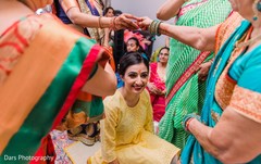 Indian bride at her haldi party capture. Indian bride at her haldi party capture.