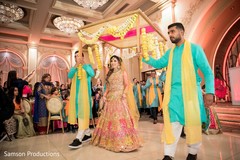 Indian bride entering the celebrations hall Indian bride entering the celebrations hall