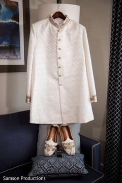 Sherwani and shoes to be worn by the Indian groom Sherwani and shoes to be worn by the Indian groom