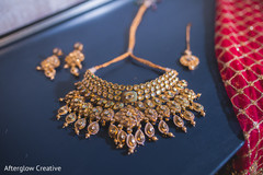 Indian bridal ceremony kundan necklace, tikka and earrings. Indian bridal ceremony kundan necklace, tikka and earrings.