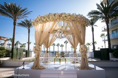 The wedding stage ready for the ceremony The wedding stage ready for the ceremony