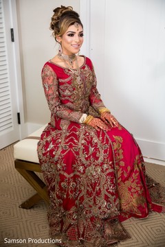 Indian bride sitting in the preparation room Indian bride sitting in the preparation room