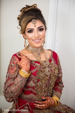 Indian bride smiling to the camera Indian bride smiling to the camera