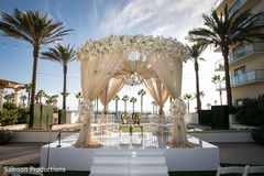 The wedding stage ready for the ceremony The wedding stage ready for the ceremony