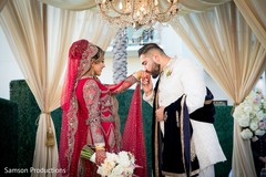 Indian groom kissing Maharani's hand Indian groom kissing Maharani's hand