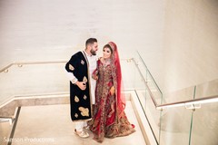 Indian newlyweds going upstairs Indian newlyweds going upstairs