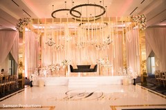 The stage and dance-floor on the reception hall The stage and dance-floor on the reception hall