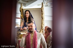 Indian bride's entry in a palki. Indian bride's entry in a palki.