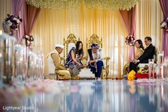 Indian bride and groom during the agni ceremony. Indian bride and groom during the agni ceremony.
