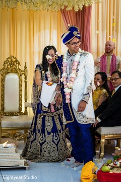 Indian couple during their wedding ceremony rituals. Indian couple during their wedding ceremony rituals.