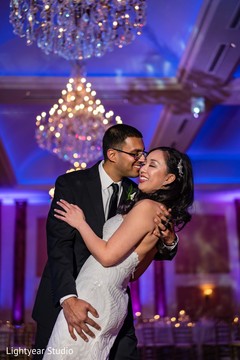 Indian bride and groom dancing capture. Indian bride and groom dancing capture.