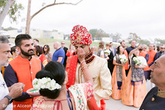 An Indian relative of the Indian bride Greeting the Indian groom An Indian relative of the Indian bride Greeting the Indian groom