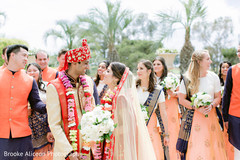Indian couple with garlands. Indian couple with garlands.