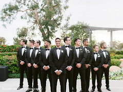 Indian groom and his groomsmen in black. Indian groom and his groomsmen in black.